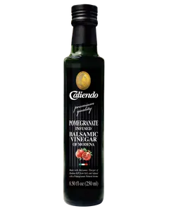 Caliendo Pomegranate Infused Balsamic Vinegar, Modena IGP, Authentic Italian - 8.5 Fl Oz Bottle
