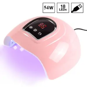 Upgrade UV LED Nail Lamp - 54W Gel Polish Dryer with Auto Sensor & 3 Timers | Professional Nail Art Tools for Salon