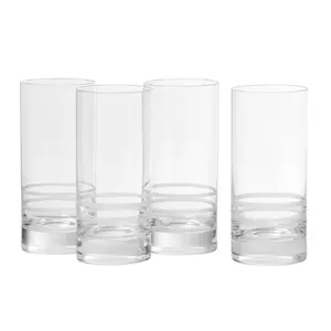 Professional Barware 16.2 oz Iced Beverage Set of 4 - Collins Cocktail Glass Drinkware