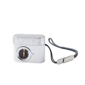 (Lighter Fluid Not Included) Cute Voice-Activated Ignition Lighter - Oil-Electric Hybrid with Camera Design Lighter, Portable Refillable lighter for Outdoor & Indoor Use - Camping Gear, Sleek Design, Durable Construction