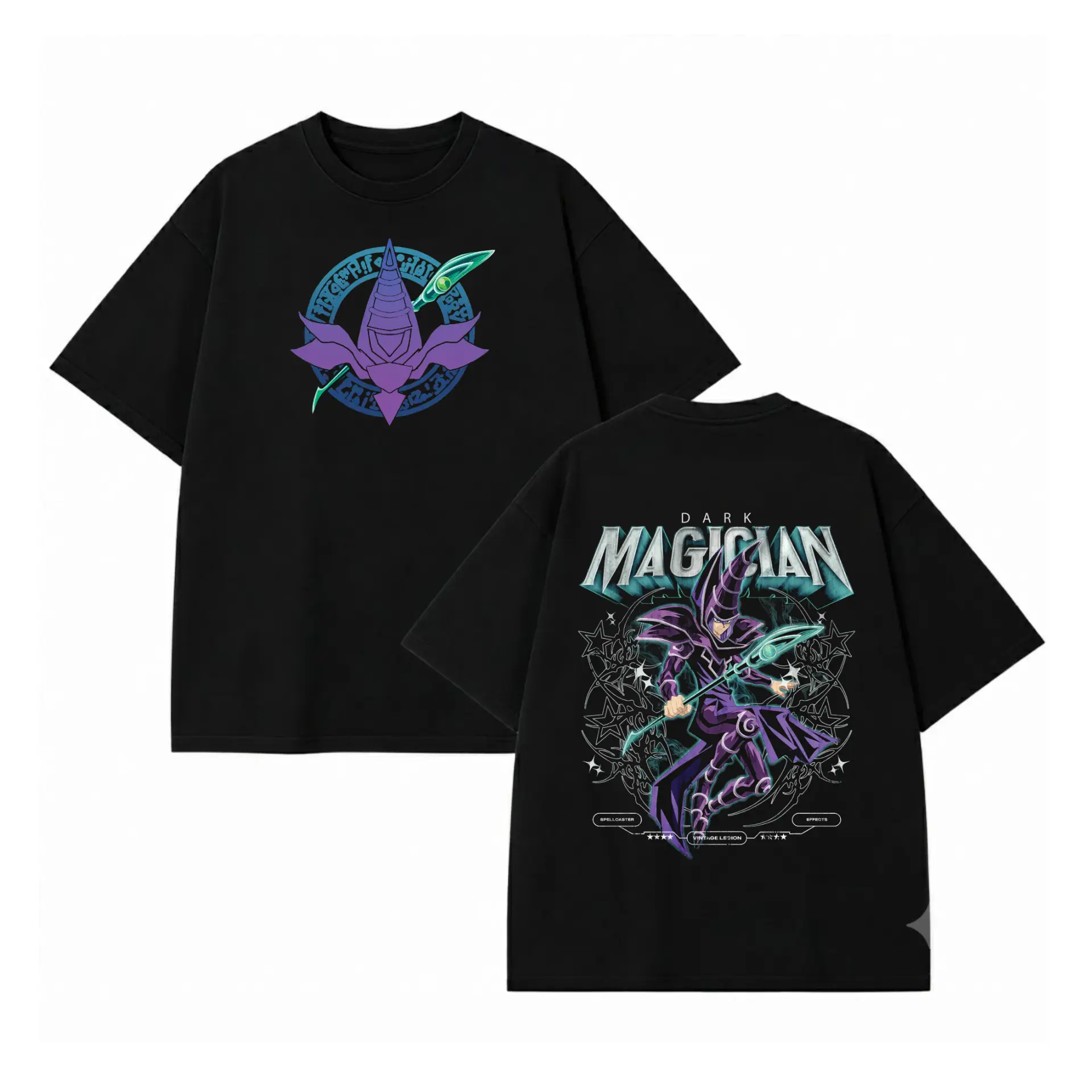	 Yu-Gi-Oh! Dark Magician Vintage Graphic Tee | Anime T-Shirt