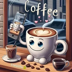 Coffee Cup Design Diamond Pattern Design DIY Diamond Arts Colorful Painting Kit without Frame, DIY 5D Diamond Arts Colorful Painting Kit, Wall Art Decor for Home Living Room Bedroom, Coffee Art Decoration, Craft