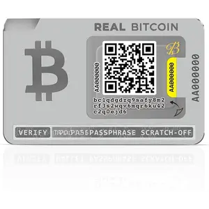 Real Bitcoin - The Easiest Cryptocurrency Cold Storage Card - Crypto Hardware Wallet, Safeguarding Your Digital  (Single)