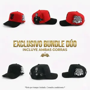 Bundle Tony Montana: Pack de 2 Gorras  roja y negra "El Mundo es Tuyo" - Edición Scarface