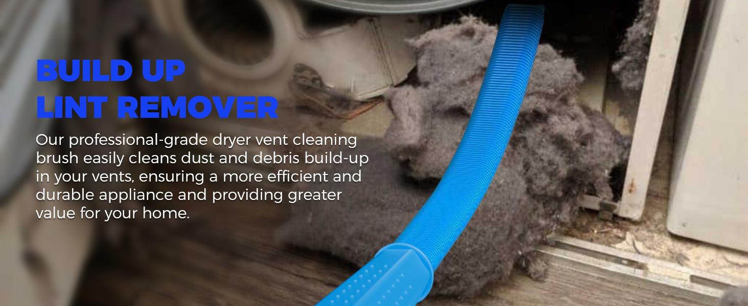 Dryer Vent Cleaner Kit 2 Pieces Vacuum Hose Attachment Lint Brush Universal Quick Lint Remover Deep Cleaning Improve Dryer Efficiency Lower Electric Bills