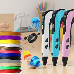 Children's gifts, children's toys 3D Printing Pen with USB Type-C Charging Set Powered DIY Arts Crafts Tool with Finger Protector Photo Album Stand PLA Filament Refills Ideal Gift for Birthday Christmas Fathersdaygift