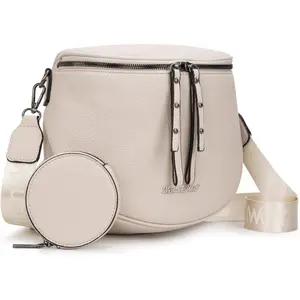 West Large Crossbody Bags for Women Bum Bag Sling Purse with Adjustable Strap