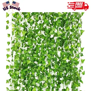 12 Pack 84Ft Artificial Ivy Garland, Fake Vines UV Resistant Greenery Leaves