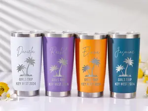 Personalized 20oz Vacation Tumbler,Custom Engraved Beach Tumbler,Girls Weekend Gift,Girls Trip Gift,Family Trip Gift for her Bridesmaid Gift 2026