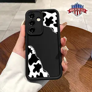 Case for Samsung S24 ultra plus S25 S23 S22 Ultra Plus Cow Print Corner Advanced fashion gift Anti-Scratch Shockproof Soft Silicone Protective Cover