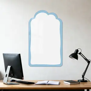 Cloud Arched Border Self Adhesive Magnetic Whiteboard Sticker, Removable & Residue-Free, Ideal for Kids' Rooms & Offices, 15.75x26.38 Inches