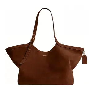COACH Gramercy 35 Tote Bag for Women – Minimalist Premium Leather Shoulder Bag in Warm Brown