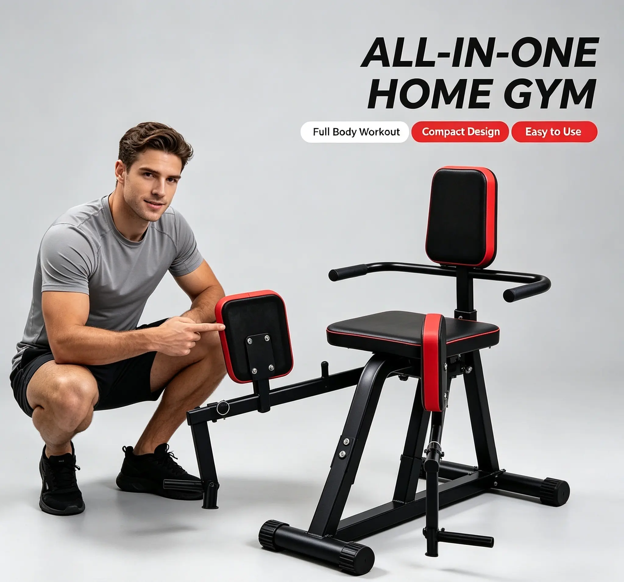 Suitable for working the inner and outer thighs as well as the glutes; designed for home gyms, this hip abduction/adduction machine features 12 adjustable resistance levels.