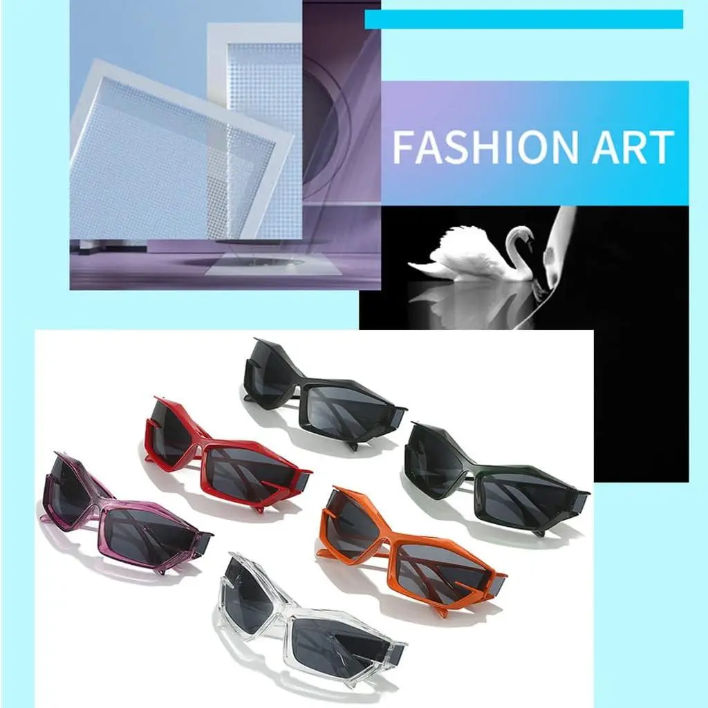 Cool Futuristic Y2K Sunglasses for Men Women Sports Wrap  display picture 1