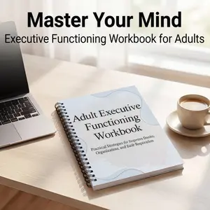 A5 Coil Adult Executive Function Workbook, Structured Guide for High Demand Brains, External Execution System for Brain Organization