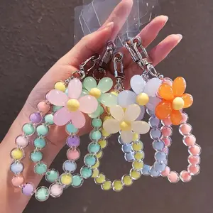 Car Keychain Woman Girl Bag Camera For Airpods Case Macaron Color Cell Phone Charm Lanyard Strap Chain Mobile Phone Case Pendant