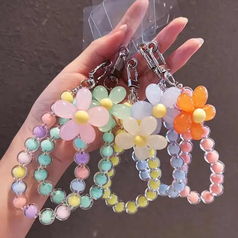 Car Keychain Woman Girl Bag Camera For Airpods Case Macaron Color Cell Phone Charm Lanyard Strap Chain Mobile Phone Case Pendant
