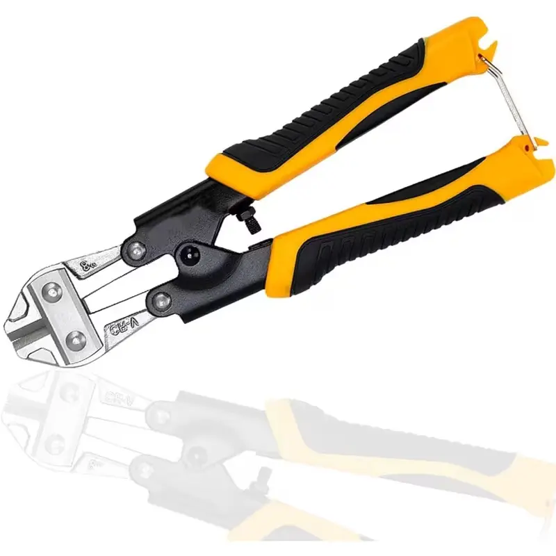[Small Bolt Cutters] 8 inches 210mm Heavy Duty Wire Cutters Spring Loaded Chrome Vanadium Steel Blade for Wire, Cables, Chains, Small Screws, Household Tools