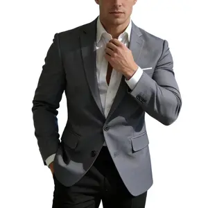 Single Piece Suit Jacket Business Casual High-End Party Simple Elegant, Stylish Men's Outerwear, Perfect for Formal Occasions Menswear Long Sleeve Workwear Beige Plain Wetsuit