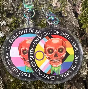 "Exist Out of Spite" LGBT Pride Acrylic Keychain Charm