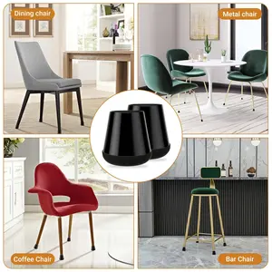 24pcs/32pcs Round Silicone Chair Leg Floor Protectors, Thick Design, Anti-Slip Wear-Resistant, Easy Clean, Reusable, 360° Felt Bottom