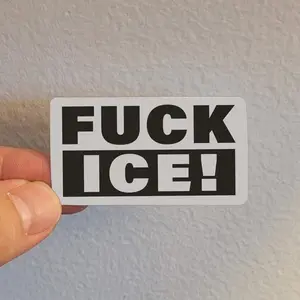 F*ck I.C.E. Sticker, Anti ICE Protest Vinyl Decal, Bold Political Activist Sticker, Anti Immigration Enforcement Graphic Decal