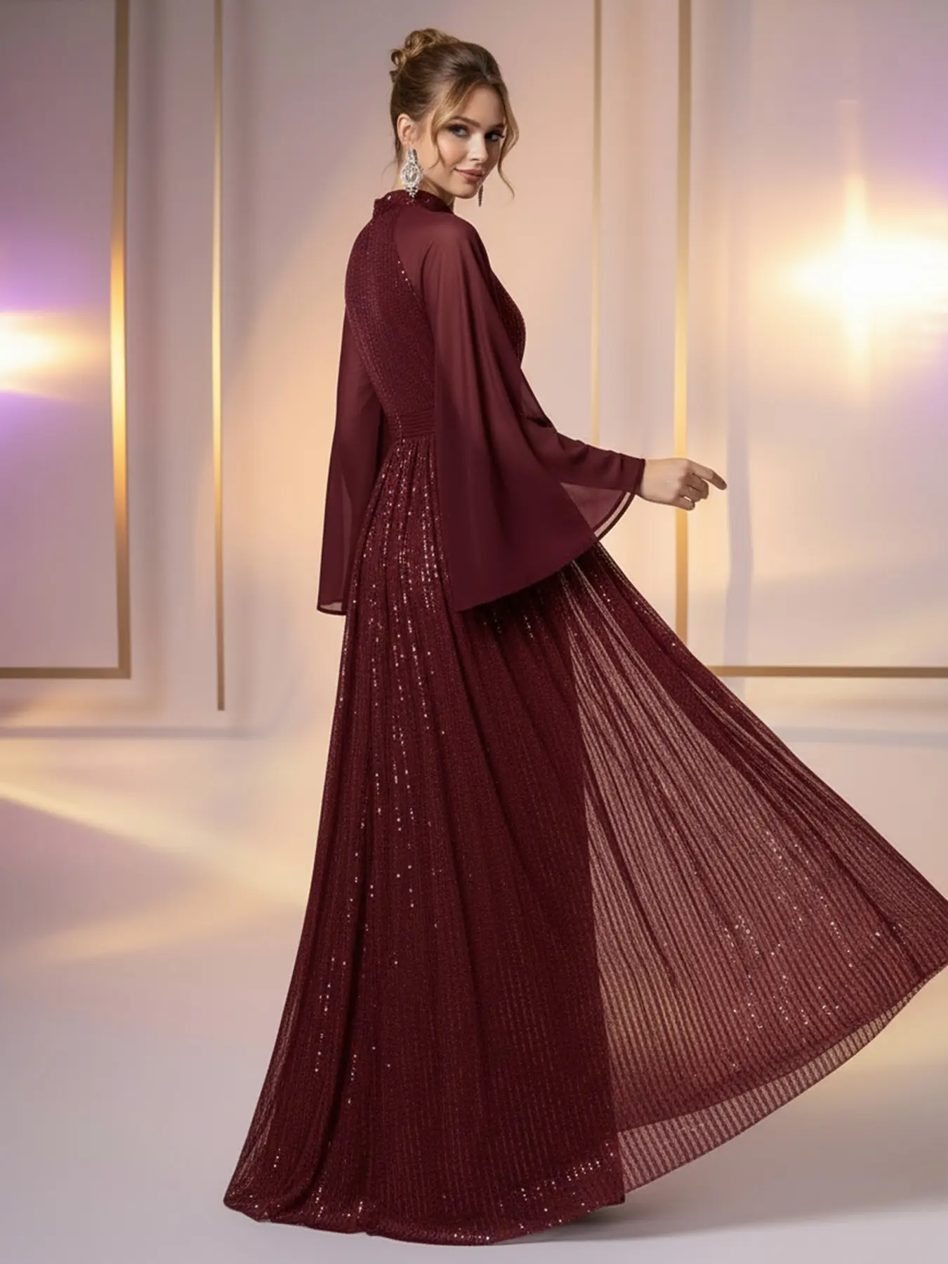 sequin dress off shoulder Elegant Formal Off Shoulder Long Embroidered Sequin Dress –  https://www.xuibol.com