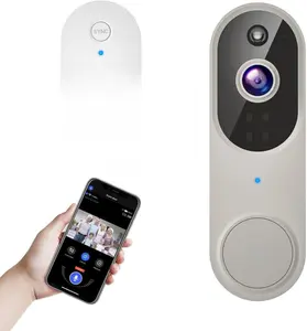 [New deal] - 1080p Wireless Video Doorbell Camera for Home Security, Battery Powered, Live View, Cloud Storage, AI Human Detection, Night Vision, Two Way Audio, Indoor Outdoor Surveillance, 2.4G Wi-Fi only