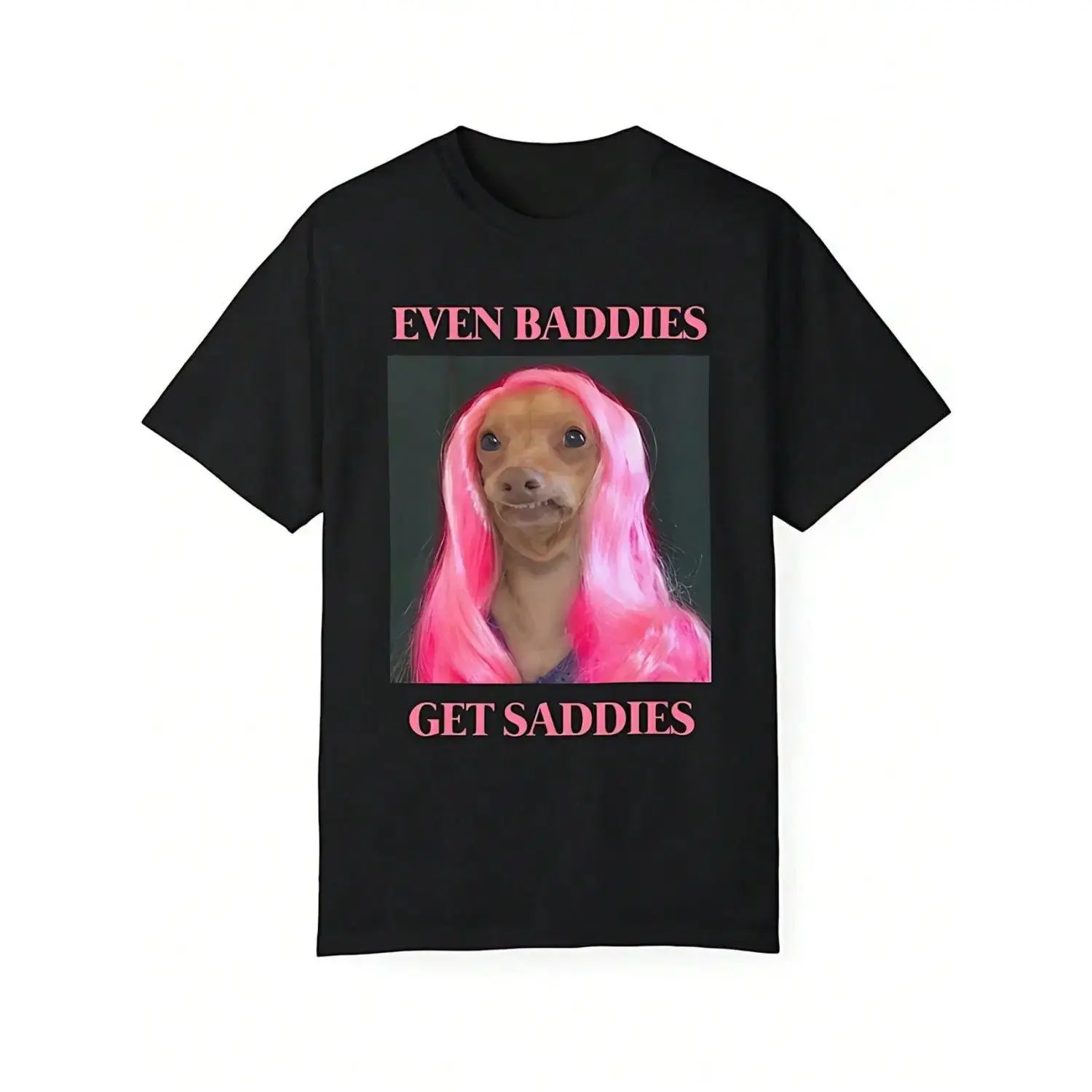 Unisex Elephant Dog Meme Graphic T Shirt Funny Quote Tee Casual Streetwear Retro Illustration Cute Animal Comedy Design Oversized Relaxed Fit Apparel