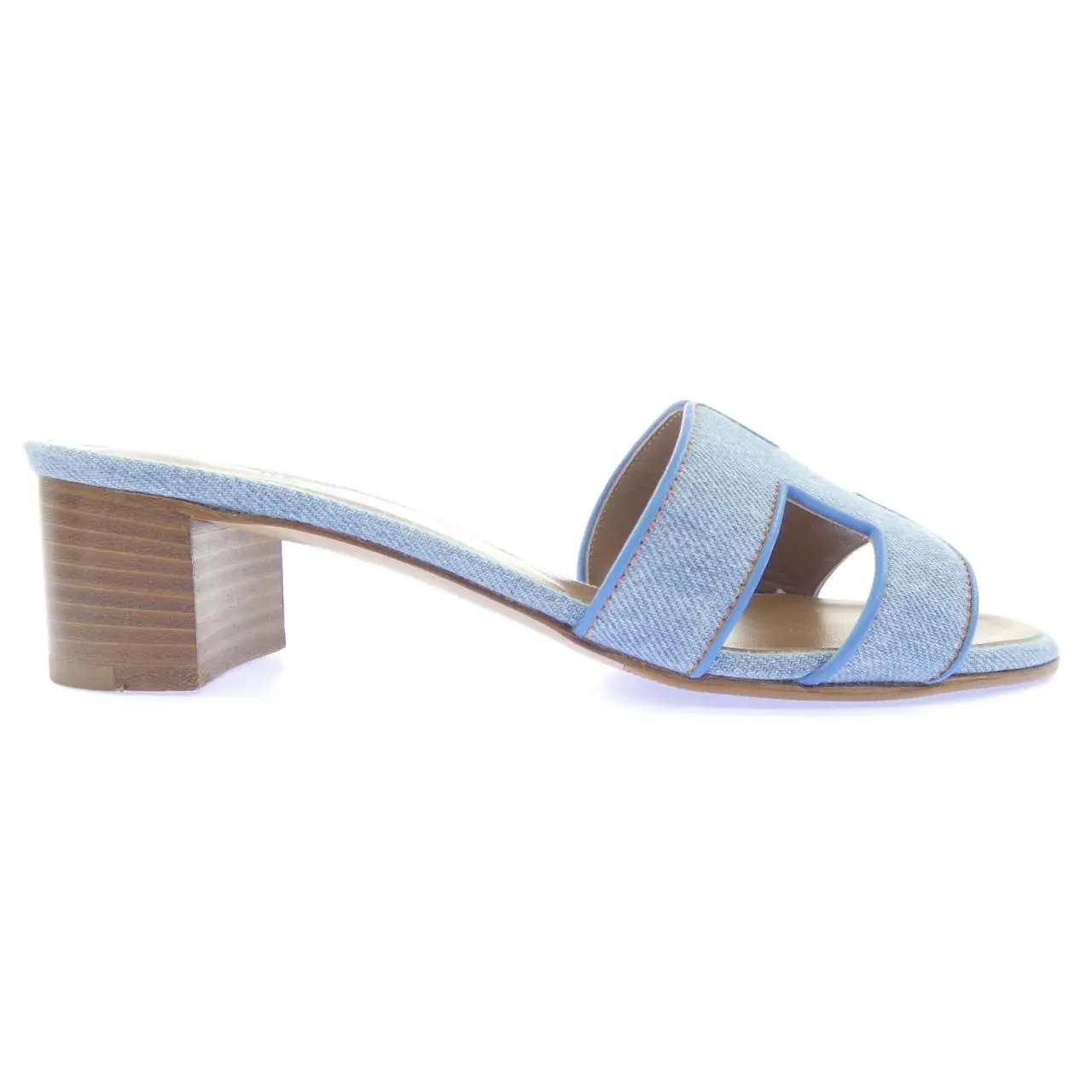 Pre-owned HERMÈS Denim Small Leather Goods Hermes Oasis Sandals