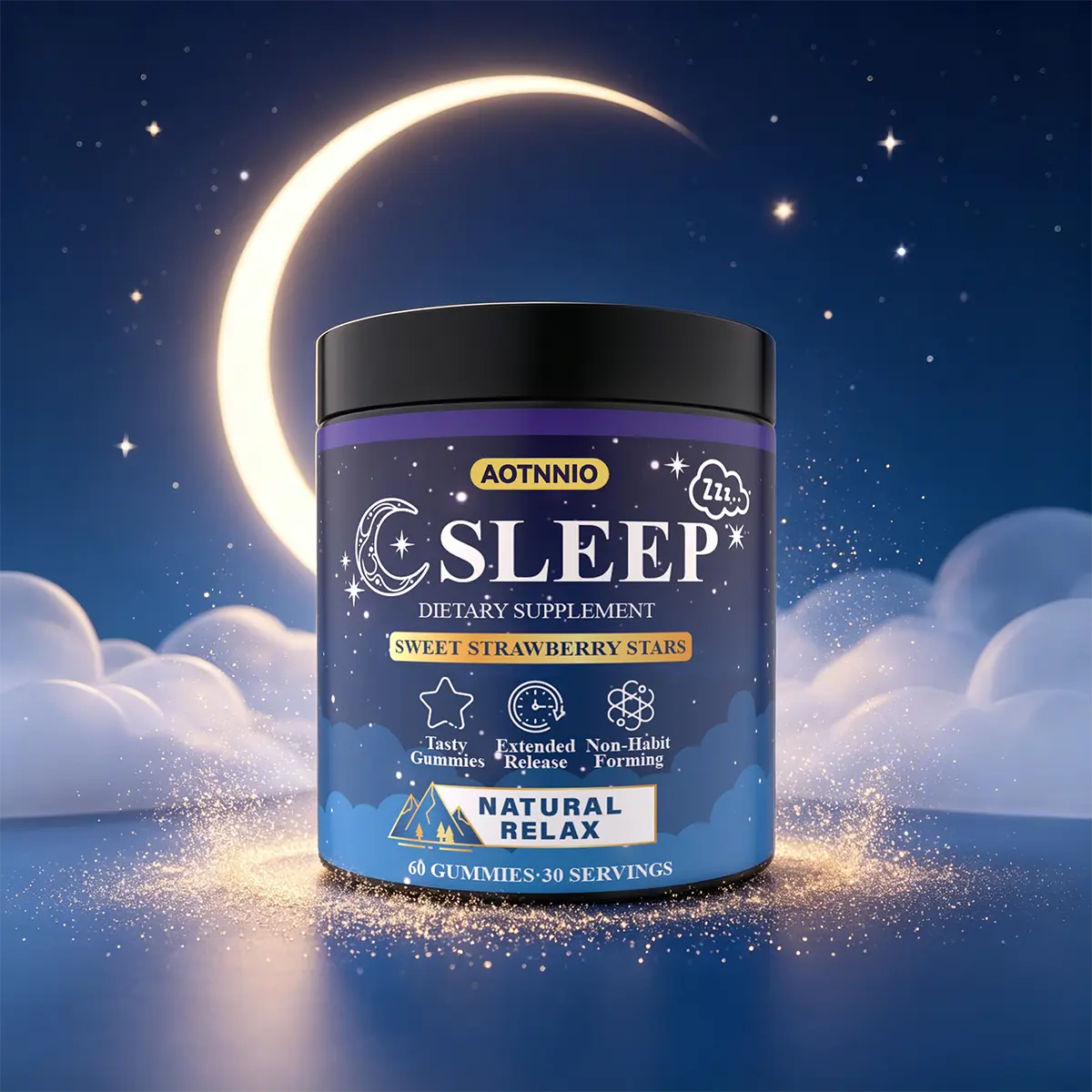 Sleep Support Gummies - 60 Ct / 30 Servings - Supports Nighttime Relaxation Routine | Evening Calm Wellness Blend | Supports Night Time Comfort | for Men & Women