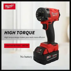 Milwaukee 18V Cordless Impact Screwdriver Brushless Lithium Battery High Torque Electric Driver for Professionals and DIY Enthusiasts