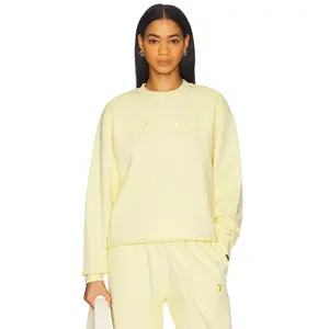 7 Days Active Organic Fitted Crewneck Sweatshirt in Anise Flower