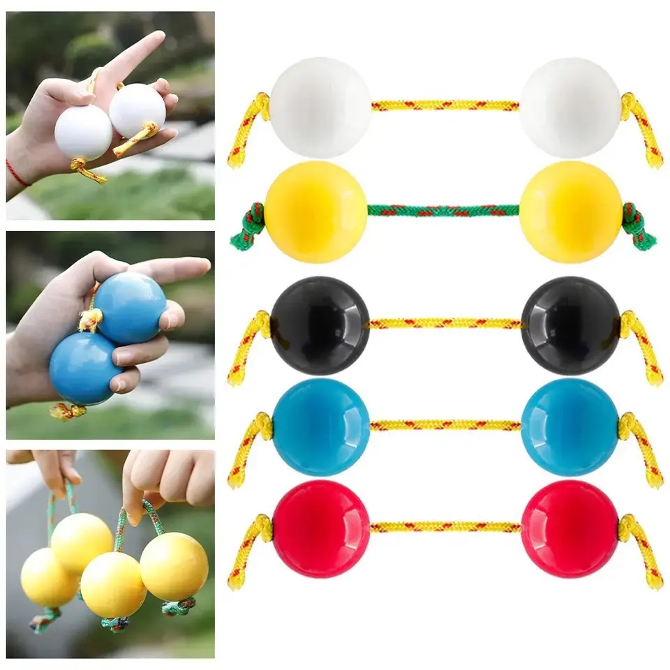1Pcs African Shaker Asalato Rattle Double Gourd Rhythm Percussion Fingertip Ball Instrument Sand Hot Sale Traditional Instrument