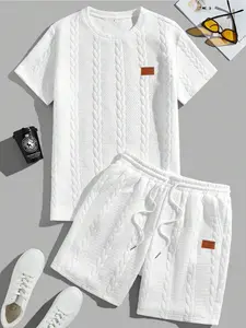 Summer Men's Short Sleeve T-Shirt and Shorts Set, Soft and Comfortable, Ideal for Daily Casual Wear and Beach Parties