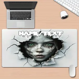 1pc Custom Name/Text Grimace Patterns XXL Gaming Desk Mat - HD Printed Multi-Functional Mousepad & Keyboard Mat for PC, Office & Gamers, Soft Rubber Base & Smooth Fabric Surface, 4 Size Options, Unique Gift for Family & Friends, Gaming Desk Accessory |