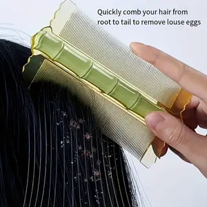 Anti-Dandruff Comb with Ultra-Thick Teeth, Lice Removal Fine Tooth Comb, Scalp-Friendly Detangling Brush, Hair Care Tool