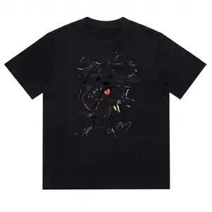 Abstract Art Design Men's T-Shirt 180g Pure Cotton T-Shirt Men's Sport Casual Colorful Swirls And Lines Pattern Summer And Spring Wear Gift For Art Lovers And Creative Minds Black