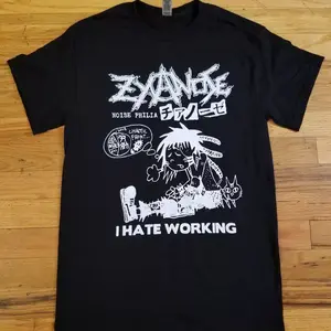Zyanose I Hate Working T Shirt Crust Punk Mince Grindcore Vintage Grunge Y2K Underwear T-Shirt