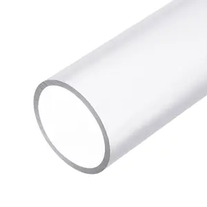 YELARXI Clear PVC Pipe, High Impact Rigid Tube Round Pipe Plastic Vinyl Tube - Fitting for (Garden/Home/Dust Collection/Aquarium/Fish Tank), 2.68" ID & 2.95" OD & 1.08ft