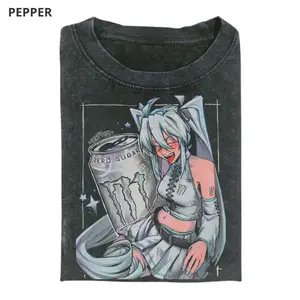 Y2K Anime Energy Drink Vibe Tee – Hatsune Miku Inspired Graphic – Grunge Vintage Streetwear Unisex Shirt - Vintage Graphic Tee – Unisex S-3XL – Menswear & Womenswear – Streetwear Tops – Casual Cotton Crewneck Shortsleeve T-shirt