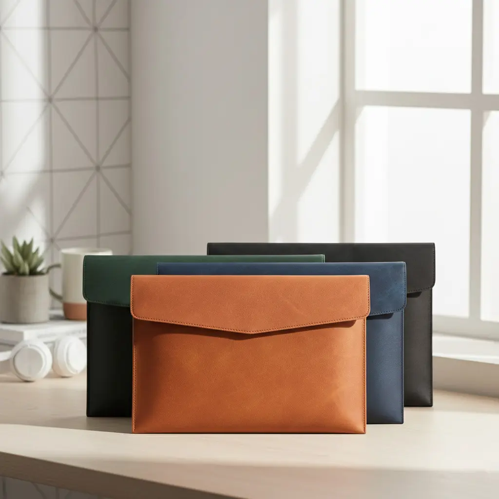 Elegant Leather Envelope for Documents and Papers - Available in Multiple Colors luggage organizer