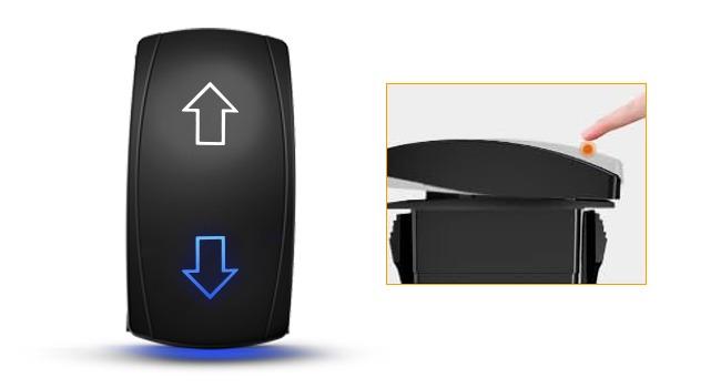 Nilight Arrows Motor Polarity Reverse Momentary Rocker Switch DPDT 20A 12V 24V 7PIN (ON)Off(ON) Toggle Wire Up Down Carling for Car Boat Truck Linear Actuator Trailer