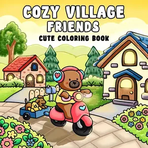 Cozy Village Friends: Explore 'warm Village Friends' Coloring Book, Relaxing Detailed Patterns, Friendship and Town Life Themes, Serene Daily Atmosphere