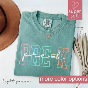 Comfort Colors® Pre-K Teacher Shirt, Pre-K Squad, Preschool Crew, PreK Teacher Shirt, Pre-K Teacher Team Shirts, PreK TShirt, Pre K T-Shirt