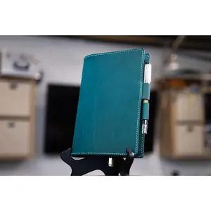 LEUCHTTURM1917 A5 Leather Notebook Cover Set - Turquoise Minerva