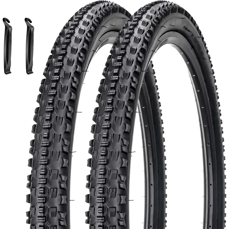2 Pack 27.5'' Bike Tires 27.5 x 2.1 54-584 Bicycle Folding Replacement Tire Bike Parts for 27.5 x 2.0/2.1/2.125 Mountain Bike Beach Cruiser Bike City Urban Bicycles Bikes