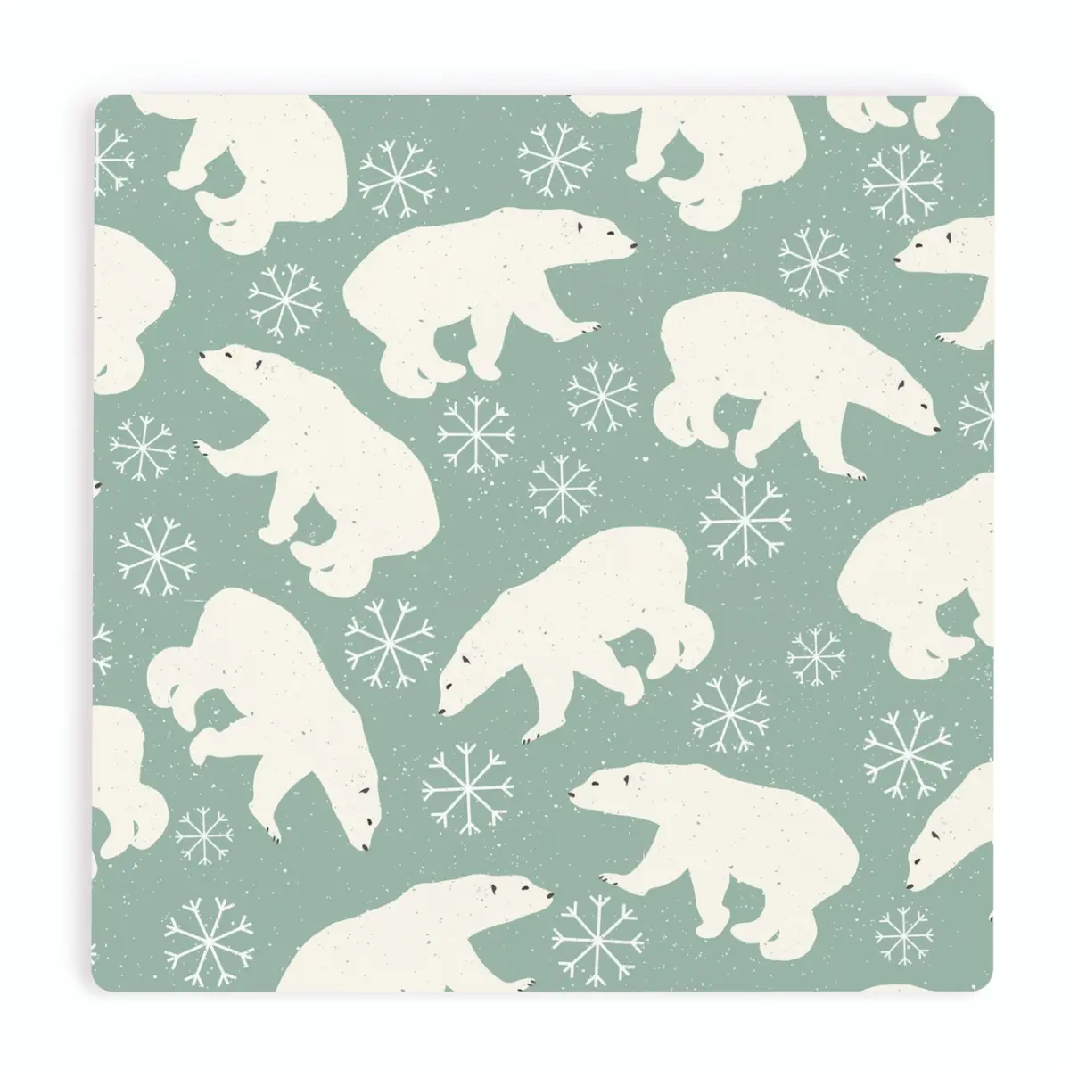 Christian Brands COA2104 4 x 4 in. Polar Bears Coaster