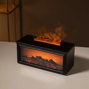 EmberGlow 3D Flickering Flame Aromatherapy Diffuser & Humidifier with 7-Color Mood Lighting Ultrasonic Mist Timer for  Bedroom Office Yoga Relaxation Spring Gift Fragrance Machine home freshener aroma oil