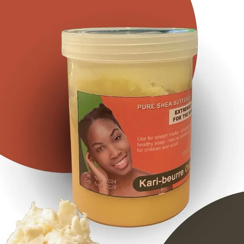 African Shea Butter Paste 100% Natural Multi Purpose Moisturizer 500g 17.5oz Body Care Skin Repair Hydrating Product of Ivory Coast Moisture Moisturizing